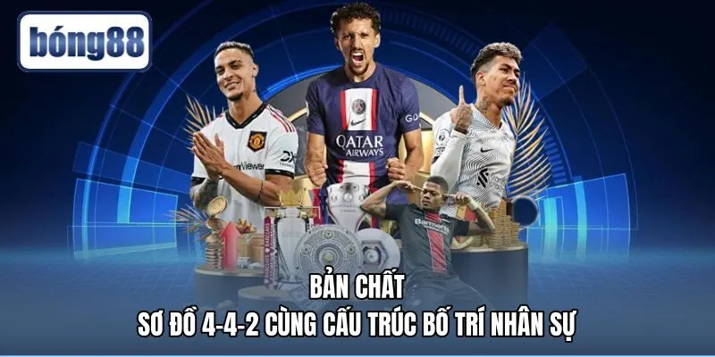 Bản chất sơ đồ 4-4-2 là gì cùng cấu trúc ba tuyến