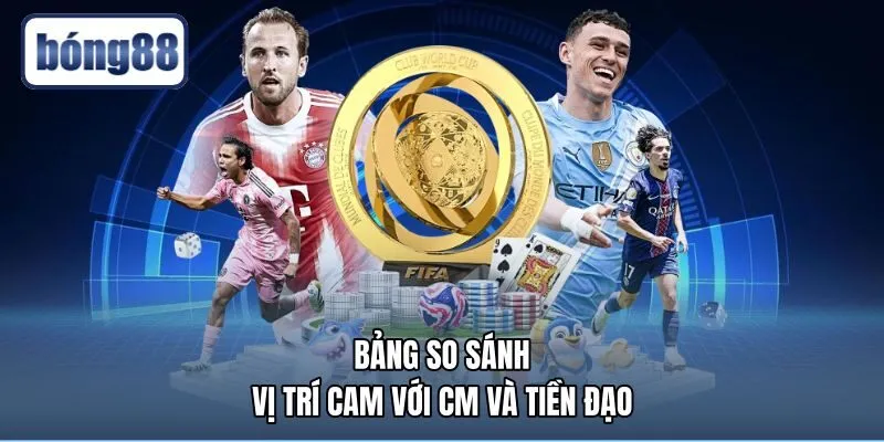 So sánh hộ công với tiền vệ trung tâm và trung phong