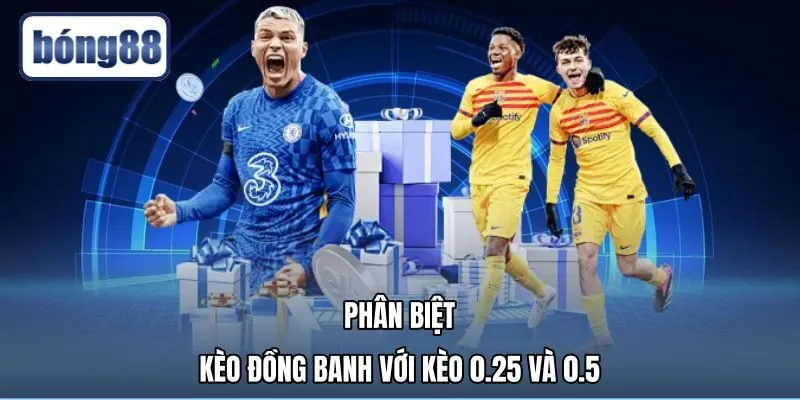 Điểm khác biệt kèo đồng banh là gì với chấp nửa trái